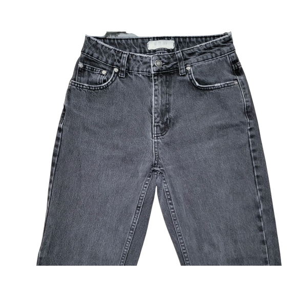 Free People Women's Straight-Leg Jeans Gray Size 26 Inseam 28" - Picture 6 of 7
